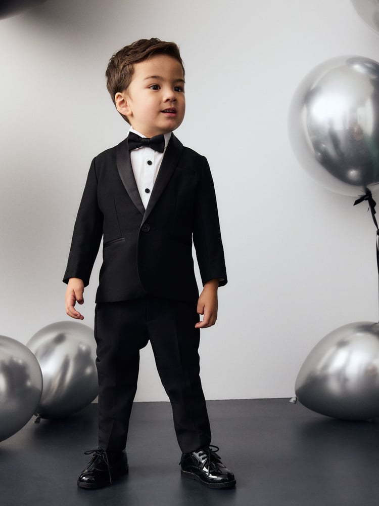 Black Blazer, Shirt, Trousers And Bow Tie Set (3mths-9yrs) - Image 1 of 9