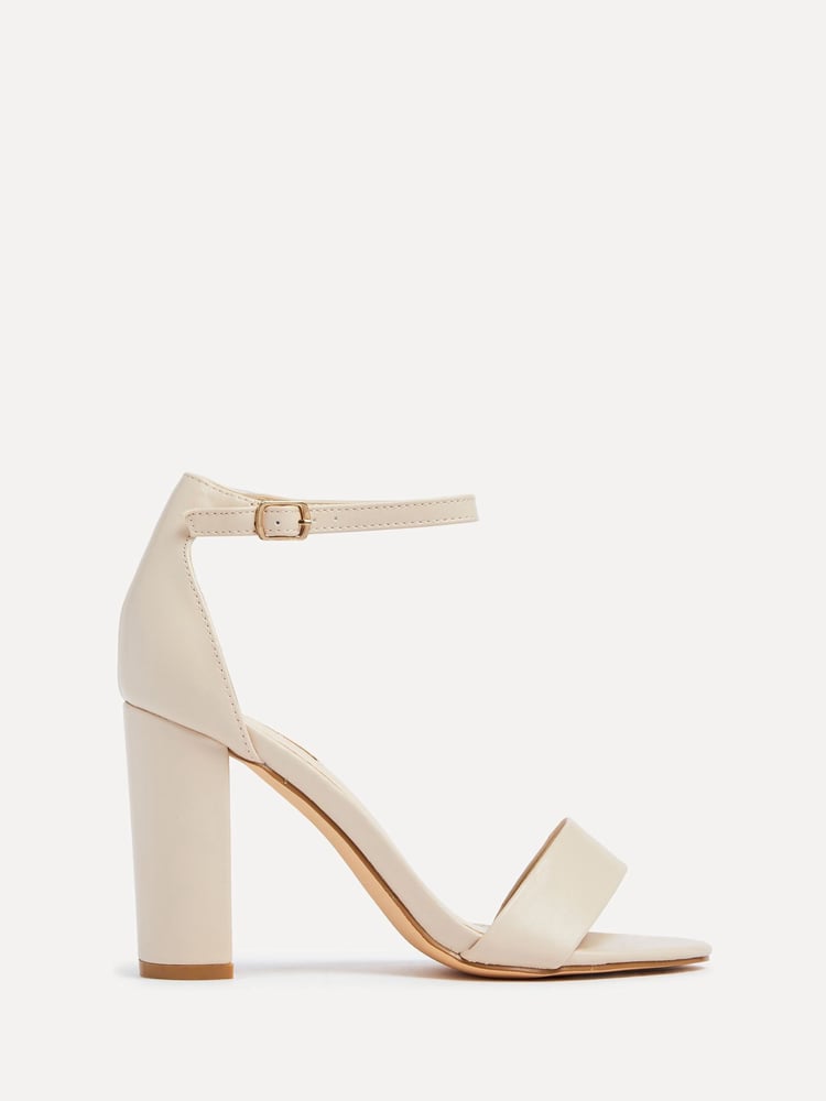 Linzi Nude Nelly Faux Suede Barely There Block Heeled Sandals - Image 2 of 5