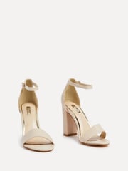 Linzi Nude Nelly Faux Suede Barely There Block Heeled Sandals - Image 3 of 5