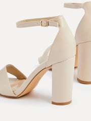 Linzi Nude Nelly Faux Suede Barely There Block Heeled Sandals - Image 5 of 5