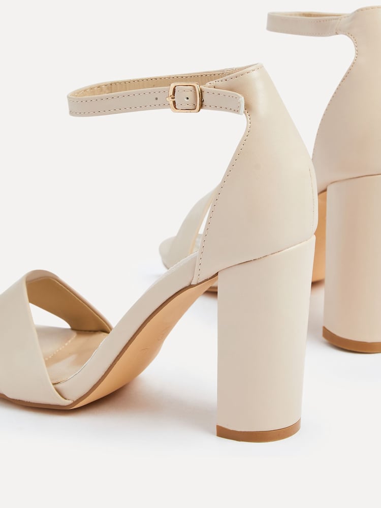 Linzi Nude Nelly Faux Suede Barely There Block Heeled Sandals - Image 5 of 5
