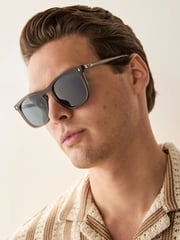 Ray-Ban Rb2210 Square Brown Sunglasses - Image 1 of 9