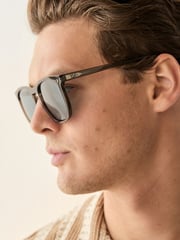 Ray-Ban Rb2210 Square Brown Sunglasses - Image 3 of 9