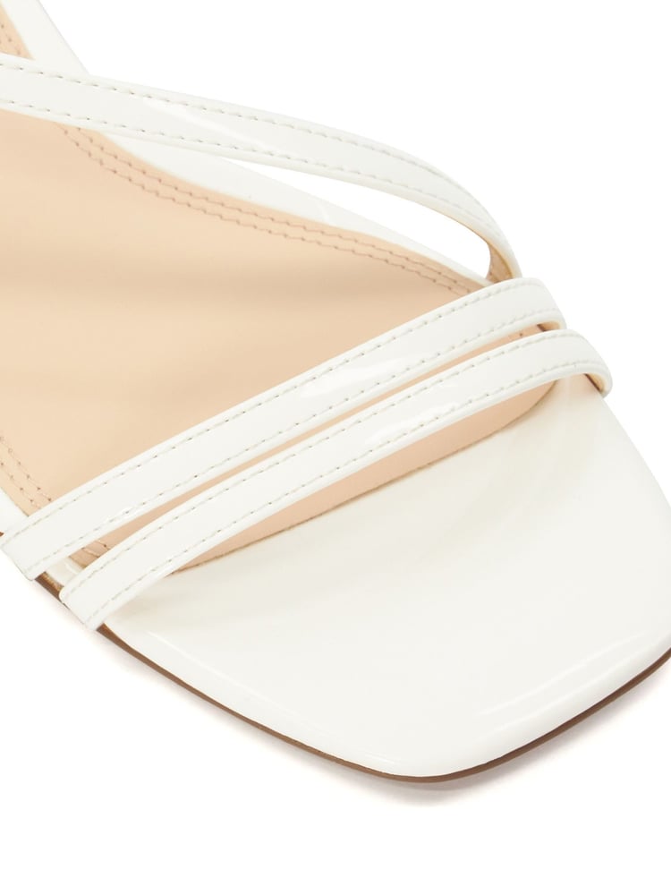 Dune London White Maryanna Low Block Heel Sandals - Image 7 of 7