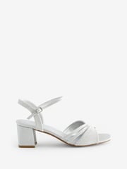 Simply Be Silver Halter Back Sandals - Image 5 of 5