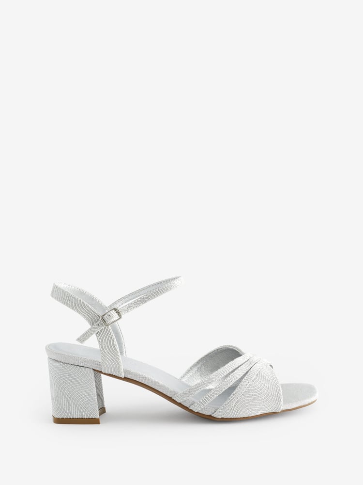 Simply Be Silver Halter Back Sandals - Image 5 of 5