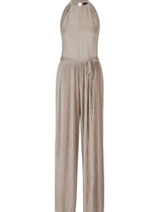 BOSS Natural Plissé Pleat Belt Sleeveless Jumpsuit - Image 5 of 5