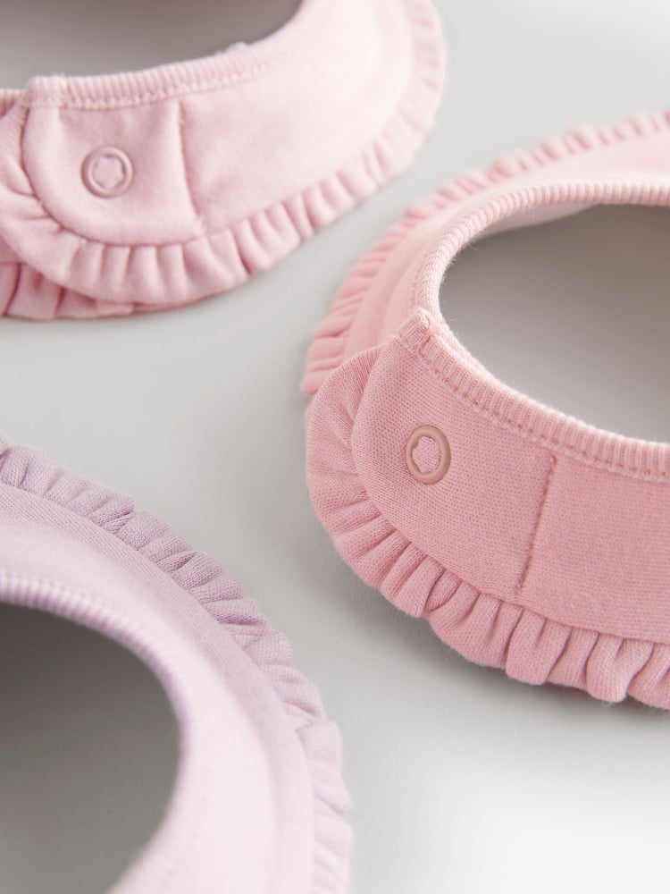 Pink Frill Baby Bibs 3 Pack - Image 6 of 6