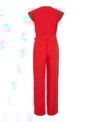 VILA Red Tie Waist Smart Jumpsuit - Image 6 of 6