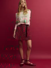 Red Check Mini Kilt Skirt - Image 2 of 7