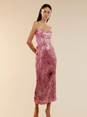 Bardot Pink Infinite Sequin Maxi Dress - Image 1 of 6