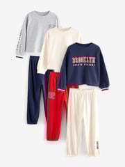 Red/Blue Jogger Pyjamas 3 Pack (3-16yrs) - Image 2 of 12