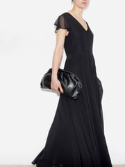 Religion Black Axis Capped Sleeve Maxi Dress With Full Skirt - Image 1 of 5