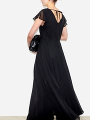 Religion Black Axis Capped Sleeve Maxi Dress With Full Skirt - Image 4 of 5