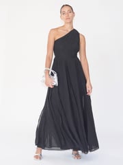 Religion Black Sheer One Shoulder Maxi Dress With Full Skirt - Image 1 of 6