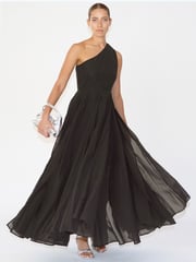 Religion Black Sheer One Shoulder Maxi Dress With Full Skirt - Image 4 of 6