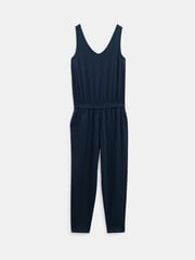 Hush Blue Cropped Jersey Jumpsuit - Image 5 of 5