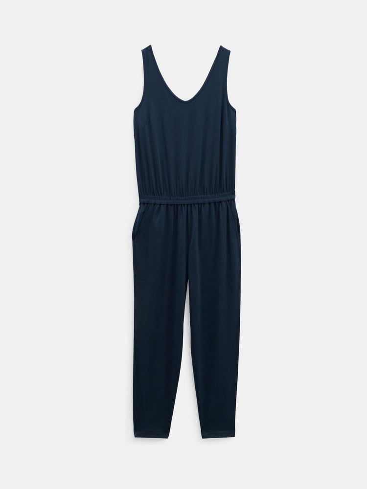 Hush Blue Cropped Jersey Jumpsuit - Image 5 of 5