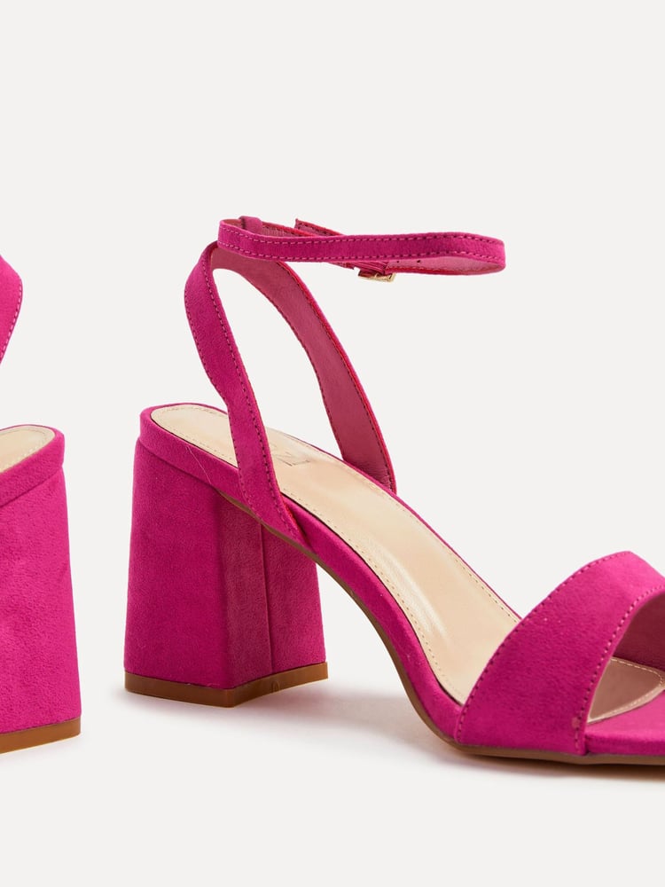 Linzi Pink Tara Barely There Block Heeled Sandals - Image 5 of 5