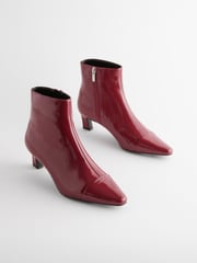 Red Patent Forever Comfort® Chisel Toe Ankle Boots - Image 5 of 9
