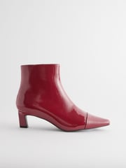Red Patent Forever Comfort® Chisel Toe Ankle Boots - Image 6 of 9