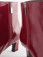 Red Patent Forever Comfort® Chisel Toe Ankle Boots - Image 9 of 9
