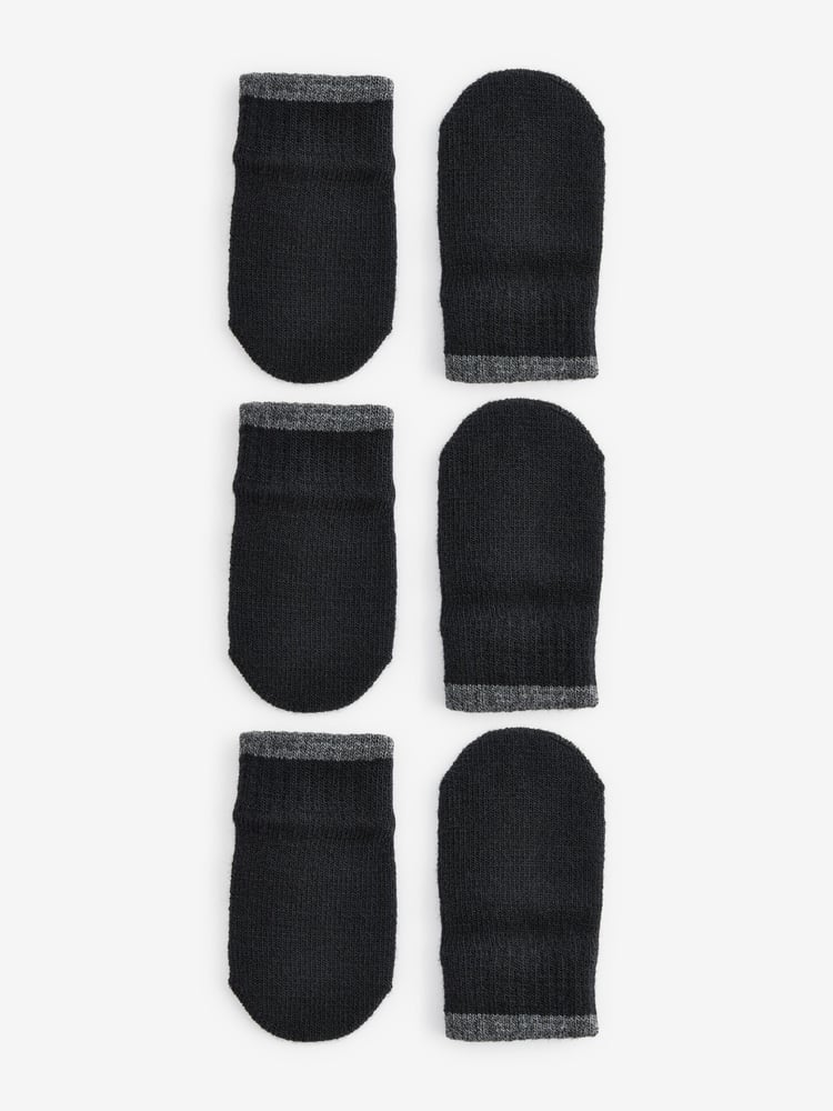 Black 3 Pair Magic Mittens Set (3mths-6yrs) - Image 1 of 2