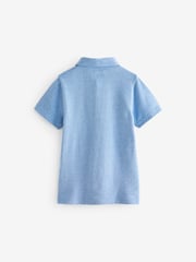 Blue Marl Short Sleeve Polo Shirt (3-16yrs) - Image 2 of 3
