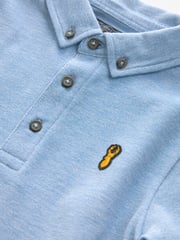 Blue Marl Short Sleeve Polo Shirt (3-16yrs) - Image 3 of 3