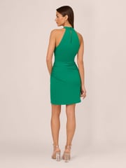 Adrianna Papell Green Short Halter Dress - Image 2 of 7