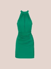 Adrianna Papell Green Short Halter Dress - Image 6 of 7