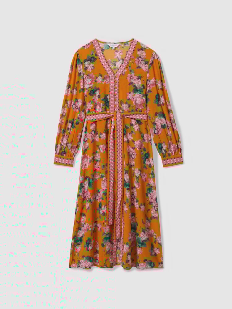 Raishma Silk Belted Midi Dress - Image 2 of 5