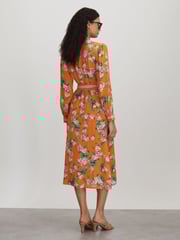 Raishma Silk Belted Midi Dress - Image 4 of 5