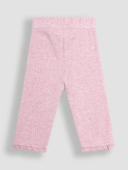 JoJo Maman Bébé Pink 2-Pack Rib Leggings - Image 3 of 7