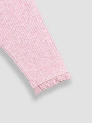 JoJo Maman Bébé Pink 2-Pack Rib Leggings - Image 6 of 7