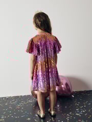 Pink/Gold Sequin Sparkle Party Dress (3-16yrs) - Image 2 of 8