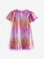 Pink/Gold Sequin Sparkle Party Dress (3-16yrs) - Image 8 of 8