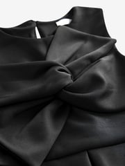 Black Scuba Bow Occasion Dress (1.5-16yrs) - Image 6 of 7