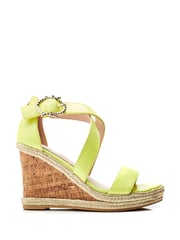 Moda In Pelle Crossover Strap Wedge Sandal - Image 1 of 4