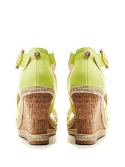 Moda In Pelle Crossover Strap Wedge Sandal - Image 3 of 4