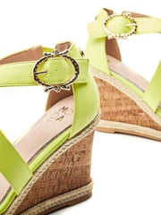 Moda In Pelle Crossover Strap Wedge Sandal - Image 4 of 4