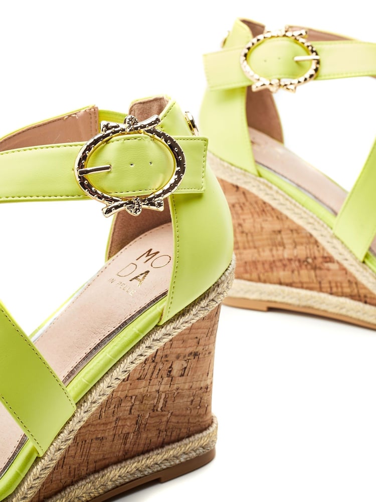 Moda In Pelle Crossover Strap Wedge Sandal - Image 4 of 4 Moda In Pelle Crossover Strap Wedge Sandal - Image 4 of 4