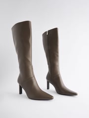 Taupe Forever Comfort® Knee High Heeled Boots - Image 5 of 8