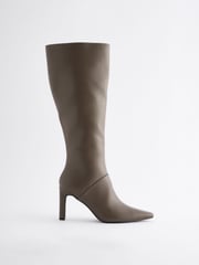 Taupe Forever Comfort® Knee High Heeled Boots - Image 6 of 8