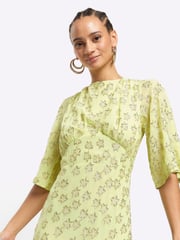 River Island Lime Green Glitter Star Maxi Dress - Image 3 of 4