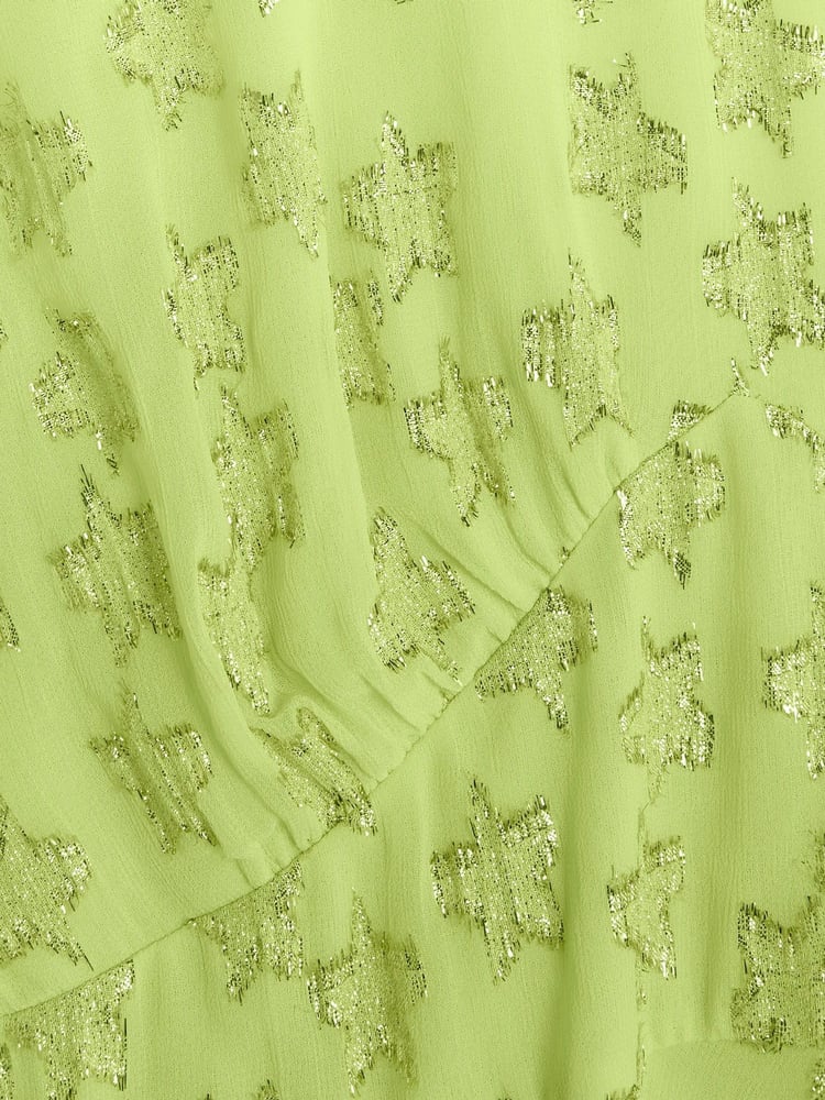 River Island Lime Green Glitter Star Maxi Dress - Image 4 of 4 River Island Lime Green Glitter Star Maxi Dress - Image 4 of 4