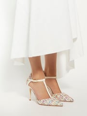 Dune London Cream Casta T-Bar Open Courts - Image 1 of 5