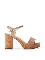 Moda in Pelle Lysha Two Part Cork Platform Sandals - Image 1 of 4