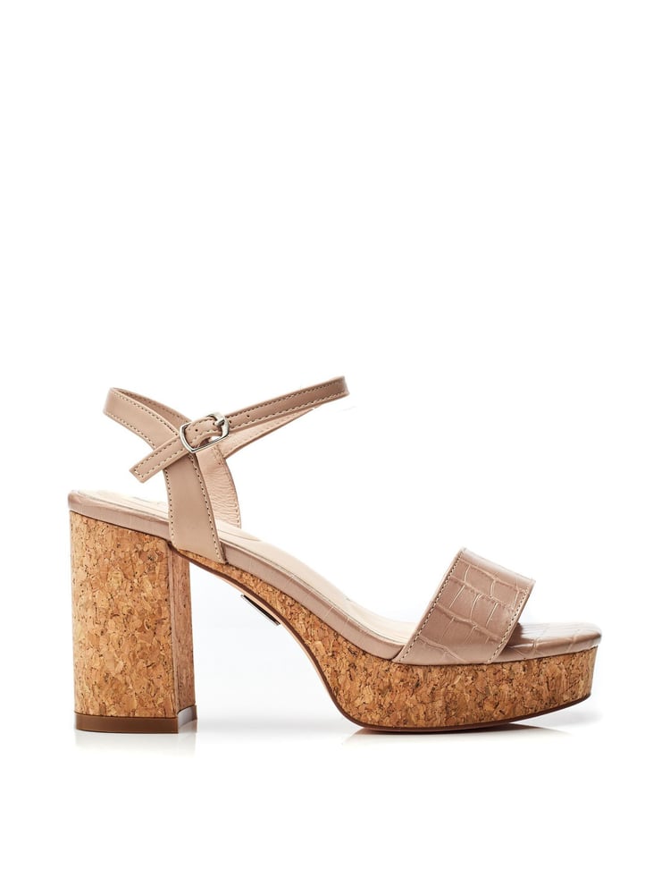 Moda in Pelle Lysha Two Part Cork Platform Sandals - Image 1 of 4