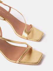 Mint Velvet Gold Minimalist Kitten Heels - Image 4 of 4